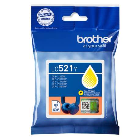 Cartuccia Originale Brother LC-521Y Giallo